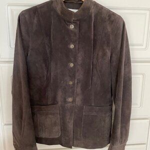 Liz Claiborne Brown Suede Leather Jacket